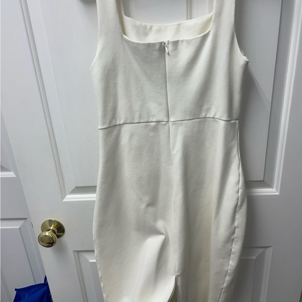 Lulu's Classic White Zip-Up Dress - Picture 3 of 5